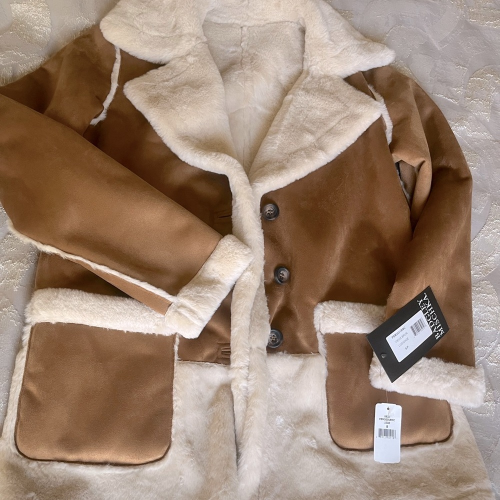 Badgley Mischka Peace Reversible Faux Shearling Jacket